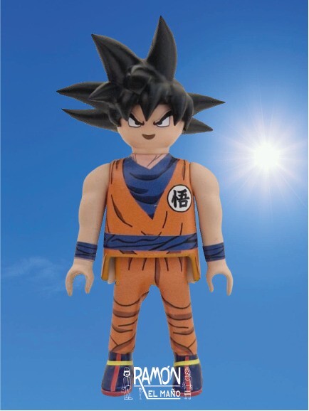 Playmobil Personalizado Goku Dragon Ball Z Figura Custom Artesanal Saiyan Legend