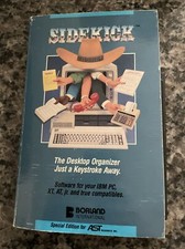 Vintage Sidekick PC Organizer Productivity IBM DOS, 5.25 Floppy, Borland 1985
