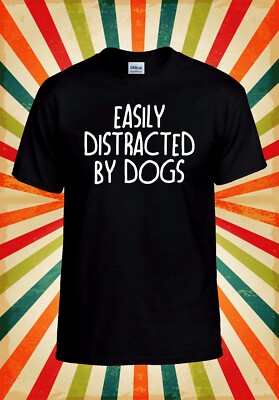 Leicht abgelenkt von Hunden Tier cool Männer Damen Unisex Baseball T-Shirt Oberteil 2939