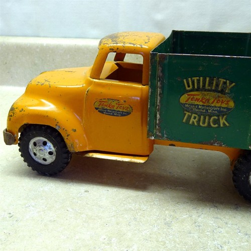 Vintage Tonka Utility Delivery Truck, Pressed Steel Toy, Stake, 1955 - Picture 14 of 17