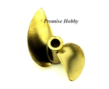 2 blade 4519 Brass Prop Diameter 45mm Pitch 1.9 for 3/16" Cable Shaft RC Boat