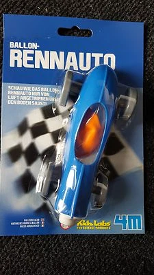 HCM KINZEL Das Ballon-Rennauto--Blau-- - ein experimentelles Lernspielzeug Expermiment