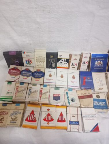 Lotto 43 Pacchetti Vuoti Sigarette Vintage Cigarettes Box e Soft Assortite - Foto 3 di 7