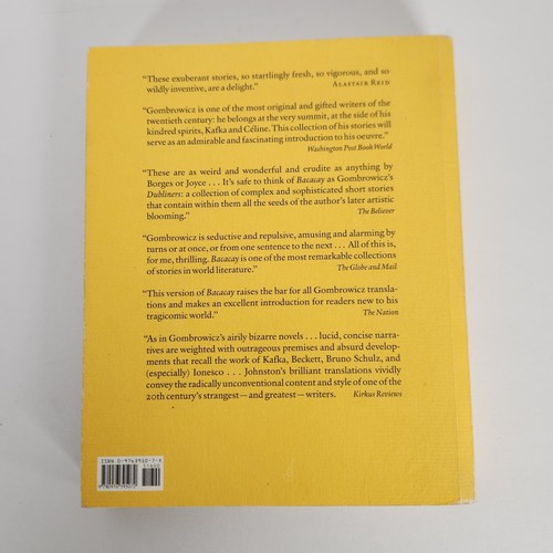 Bacacay by Witold Gombrowicz Translated by Bill Johnston Archipelago Paperback - Picture 2 of 4