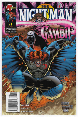 The Night Man / Gambit #1 Mailbu / Marvel Comics Quinn Smith Rapmund 1996 FN/VFN