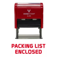 Packing List Enclosed Self Inking Rubber Stamp