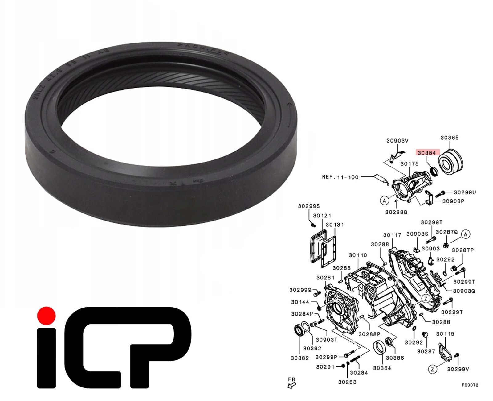 Genuine Transfer Case Rear Propshaft Oil Seal Fits Mitsubishi L200 88