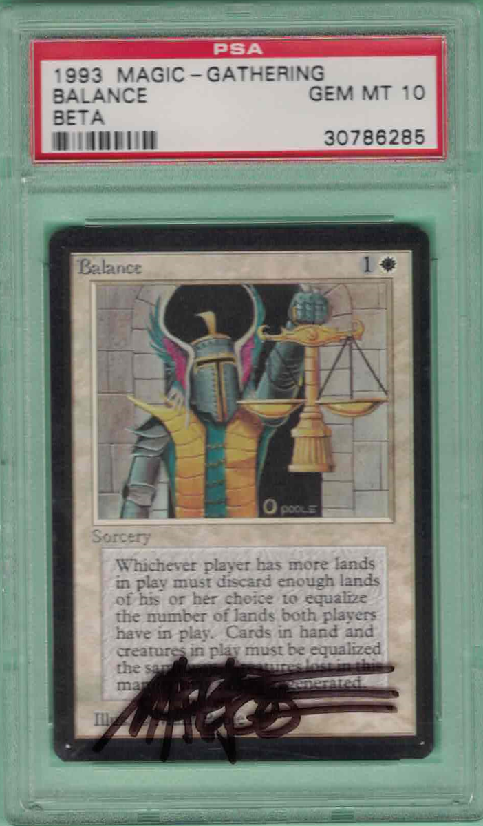 MTG Balance 天秤 [IE] BGS9 MINT Mtg Beta PSA 10 BALANCE | Magic the gathering | GEM MINT