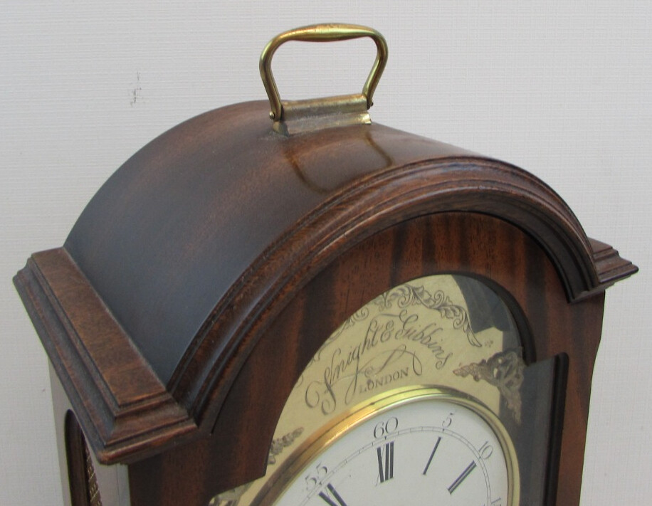 Knight and Gibbins Late 20c Repro Mechanical Chiming Bracket Clock