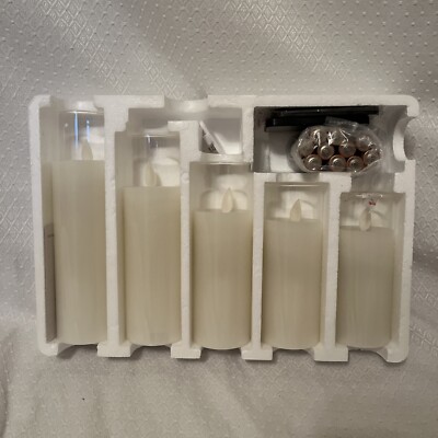 5pk Flameless Flickering LED Candles