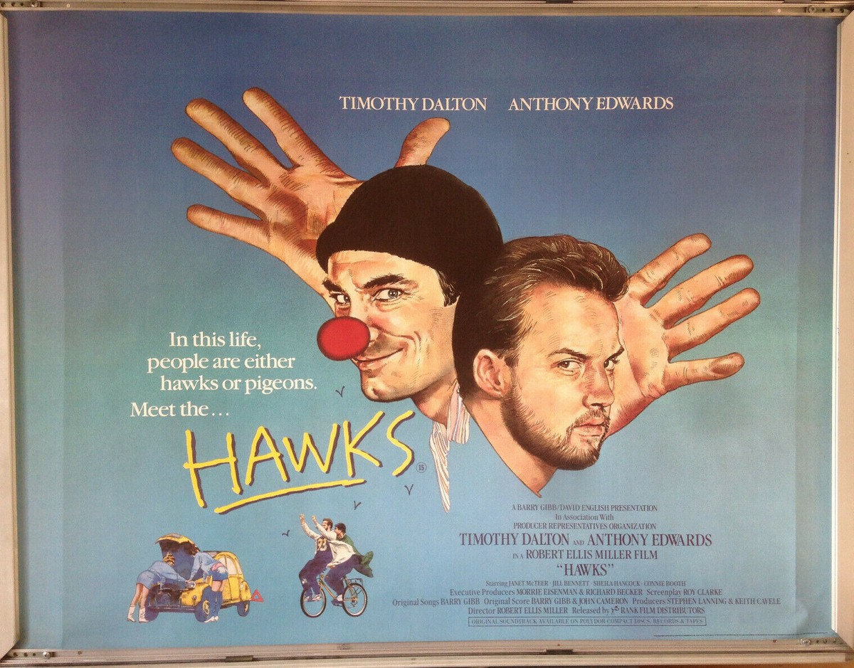 Bob Ellis Shoes Atlanta Cinema Poster: HAWKS 1988 (Quad) Timothy