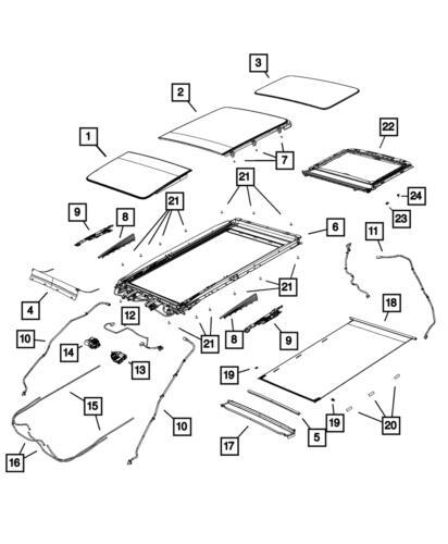 Genuine Mopar 2015-2024 Chrysler Pacifica Sunroof Wind Deflector 68231403AA - Bild 5 von 5