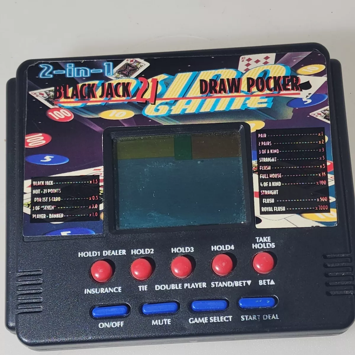 2 in 1 Casino Handheld Electronic Game Blackjack Poker. eBay
