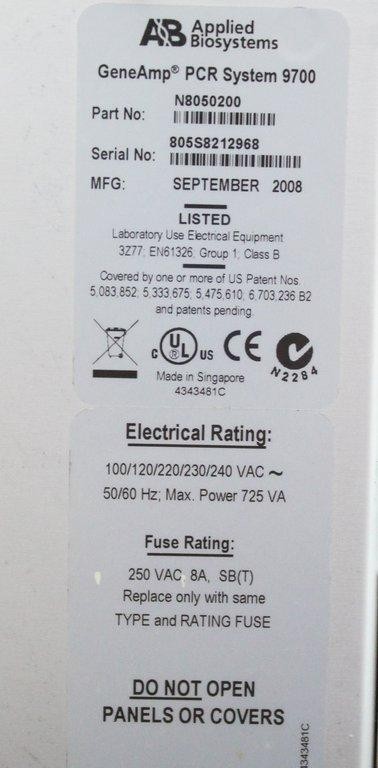 ABI GeneAmp PCR System 9700 Thermal Cycler Versatile Lab Equipment (3320879331)