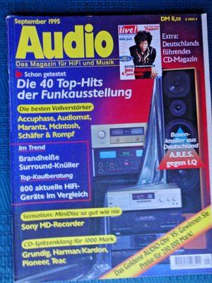 AUDIO 9/95ACCUPHASE E306,AUDIOMAT SOLFEGE,MARANTZ PM 15,McINTOSH MA 6800,S&R EMI