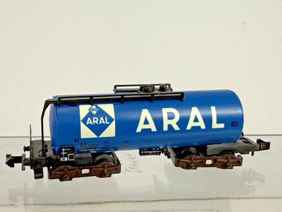 Minitrix Electric N Scale ARAL Tank Car DB Essen 510 878P West Germany-Exc cond.