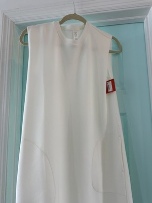 Spanx Brand New Air essentials White Tie-Waist Tank Dress w/pockets Small