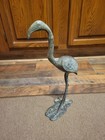 Vintage Metal Crane Heron Bird Figurine Statue Home Decor Used Conditions  — photo 3