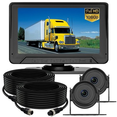 4Pin Car Reversing Camera+7'' TFT LCD Monitor For Truck Caravan Bus Van Rear View