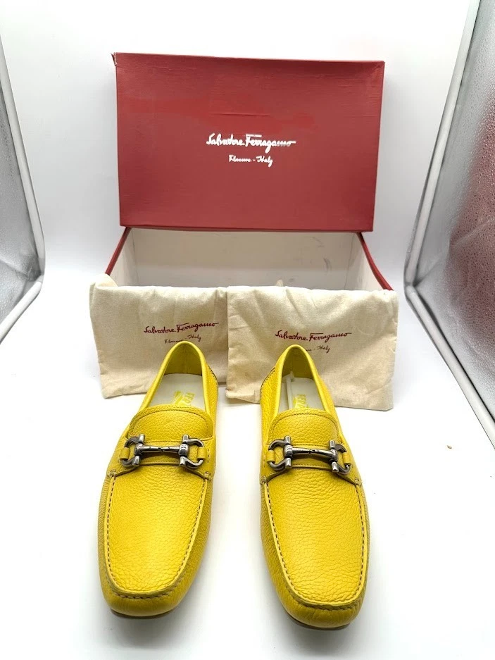 Salvatore Ferragamo Loafer Yellow Casual Shoes for Men for sale | eBay
