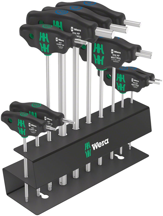 Wera Bicycle 10-Piece T-Handle Hex - Torx Tool Set High Corrosion Protection 27790₽