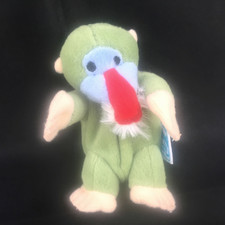 Green Baboon Plush Mini Beanie 5" Pouch Pal Collectible Babs Born 9/1/2008 New