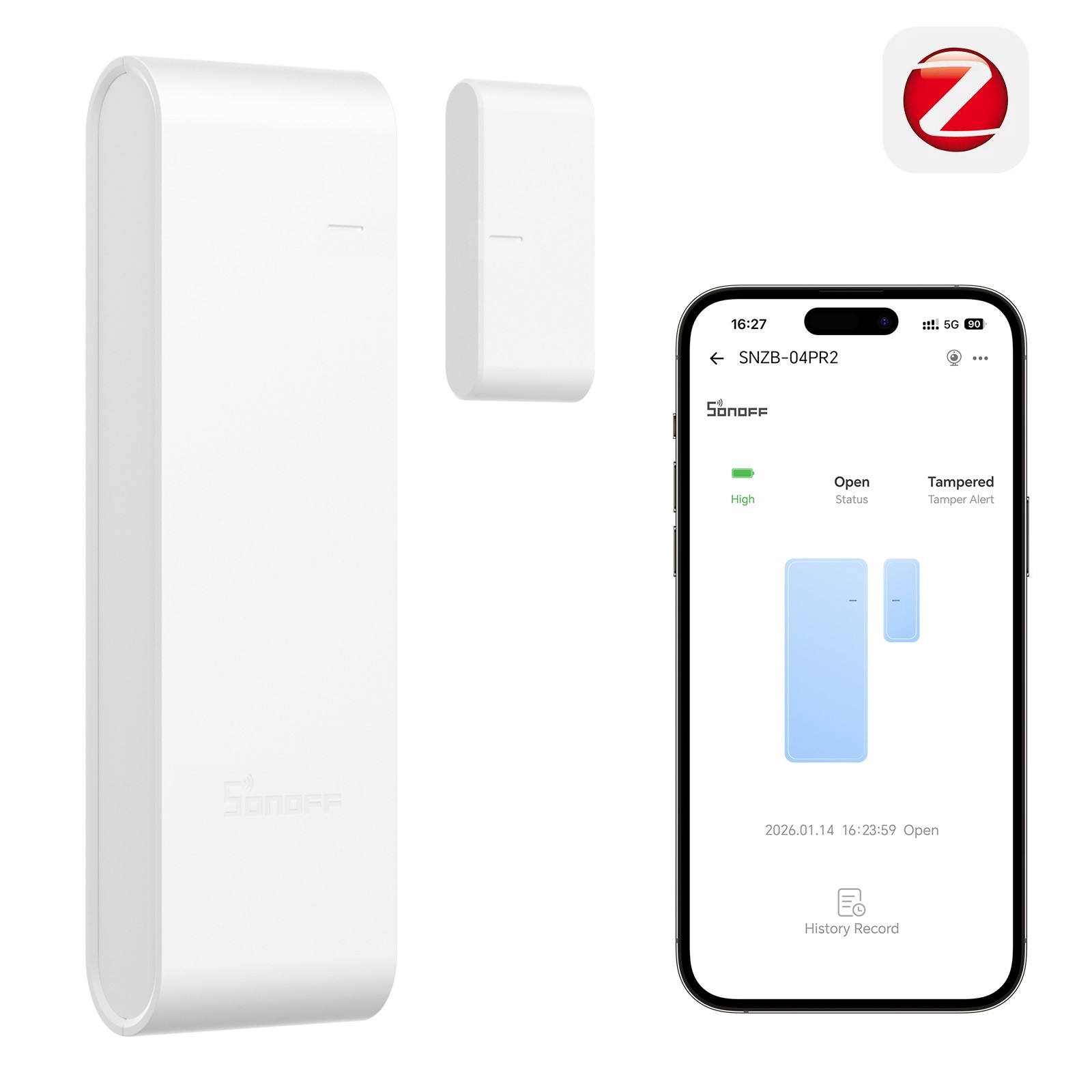 SONOFF Door and Window Alarm Sensor Zigbee Door Magnet for Smart Home Automation