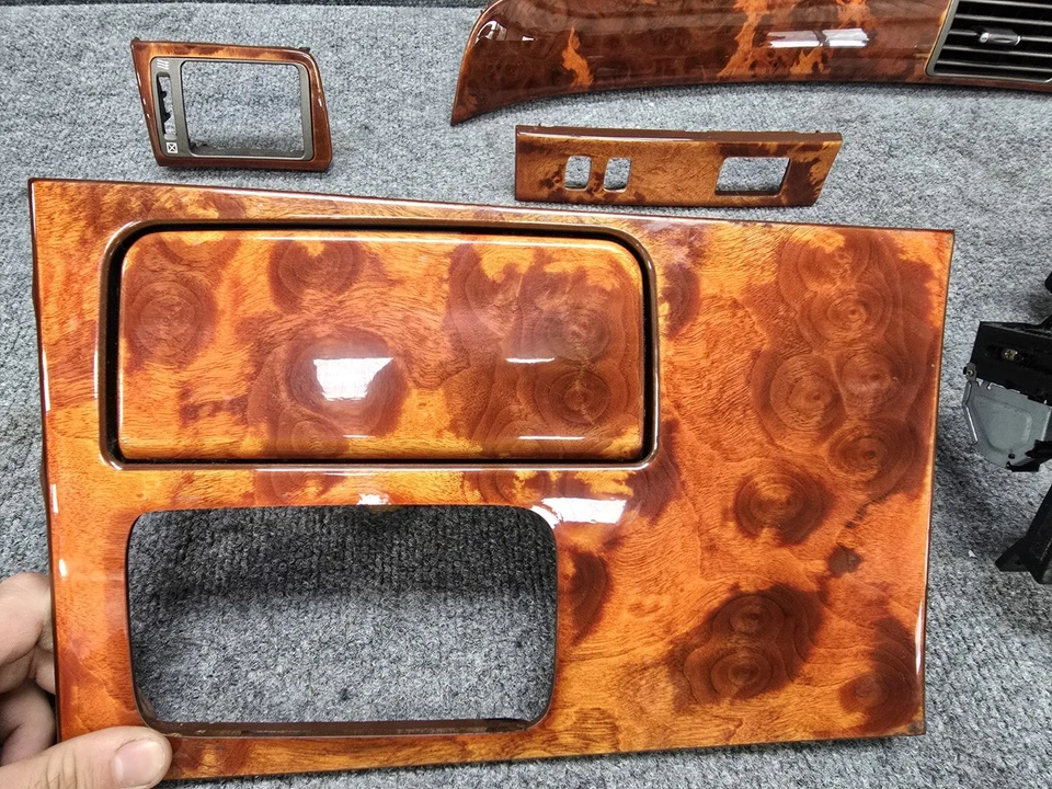 2003-2006 LEXUS LS430 OEM DASH DASHBOARD VENT CENTER CONSOLE WOOD GRAIN TRIM SET - Image 4 of 4