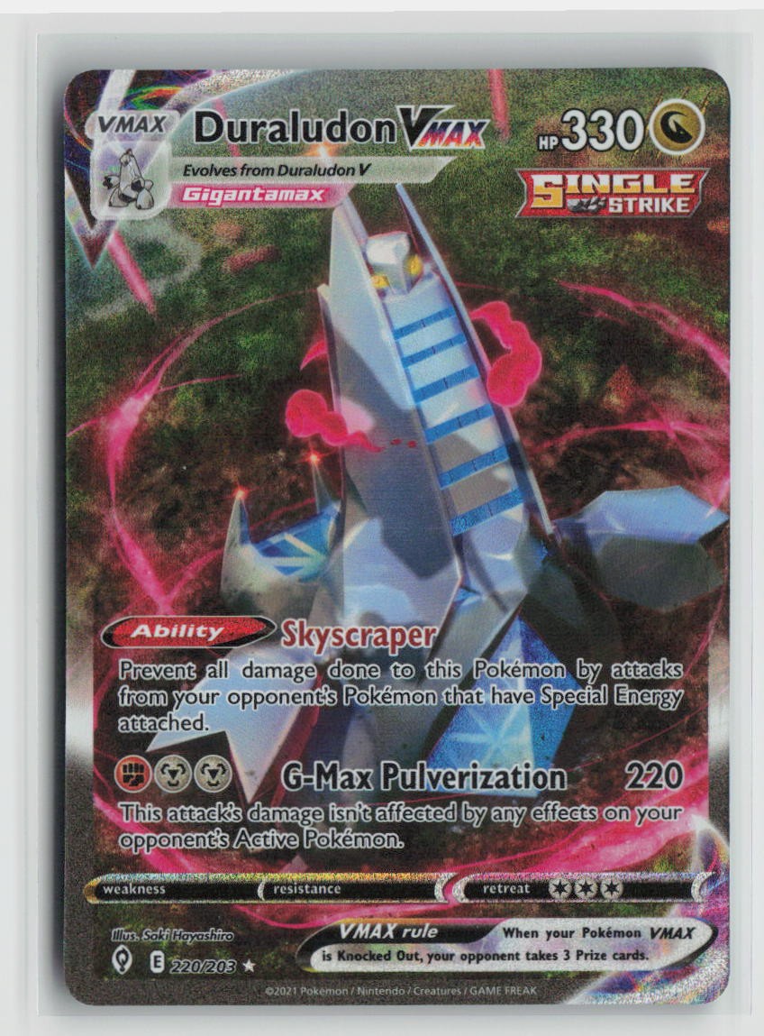 Duraludon VMAX (Alternate Art Secret) 220/203 Pokemon SWSH07: Evolving Skies ...