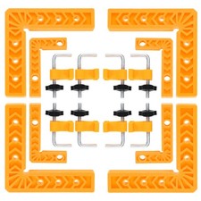 8Pcs Corner Clamp 90 Degree Right 3/6 Inch Angle Clamp Set, Yellow