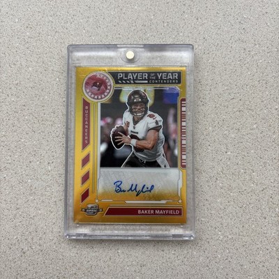 2024 CONTENDERS OPTIC BAKER MAYFIELD AUTO GOLD POTY *JERSEY NUMBER*6/10