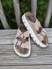 Papillio by Birkenstock Arizona Chunky Suede Sandal Sand EU 38 US 7-7.5