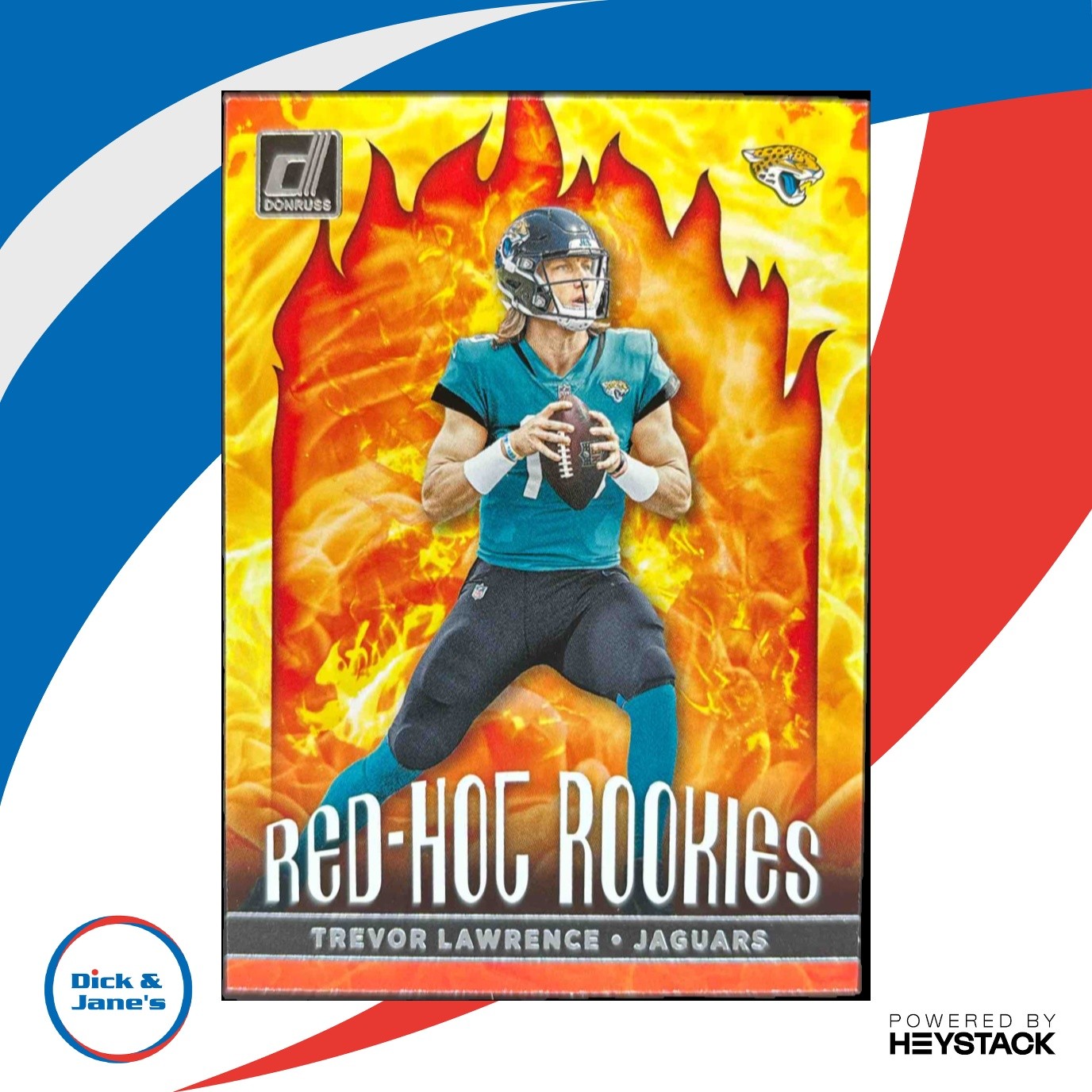 2021 Panini Donruss Trevor Lawrence Red Hot Rookies RC Jacksonville Jaguars