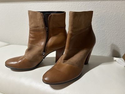 Ecco Women's  Boots Danish Design Leather Chelsea Boots Shoes Brown Size 44