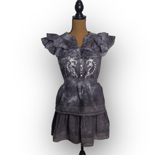 LoveShackFancy x Target, Charcoal Unique Tie Dyed Penelope Dress, Women’s XS