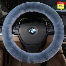 Wool Car Steering Wheel Cover 100 Australia Sheepskin Fur Steering Wheel Pro...