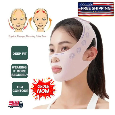 Reusable V Line Face Lifting Belt Anti-Wrinkle Slimming Double Chin Reducer Mask
