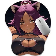 3D Mousepad Oppai Mouse pad with Wrist Rest Pain Relief Anime Manga pad Yoruichi