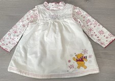 Vintage Disney Baby Pooh Dress outfit Size 24 Months Snowflake Holiday