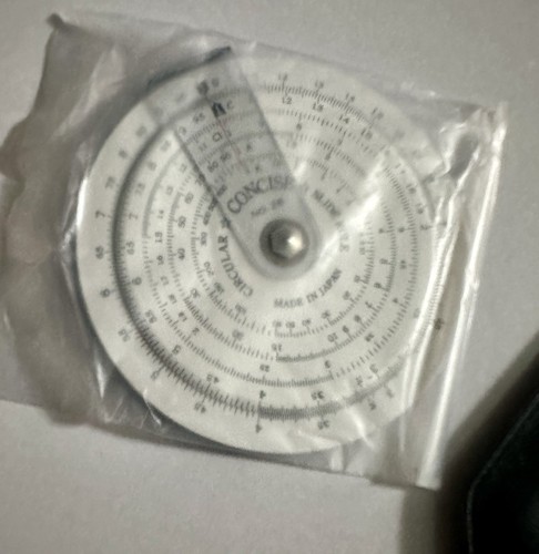 Vintage Pan Am Airlines Blue Globe CONCISE Circular Slide Rule No. 28 Japan NOS - Picture 14 of 16