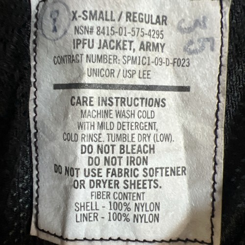 IPFU US ARMY Reflective Jacket Menโs XS / Regular Gray Full Zip Windbreaker! ๐ - Picture 12 of 24