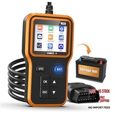 OBD2 Scanner with Upgrade Battery Tester - Diagnostic Tool for Cars - Orange