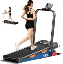 LONTEK 3-in-1 Foldable Treadmill with 300 LBS Capacity, 15 Walking Pad Treadmil