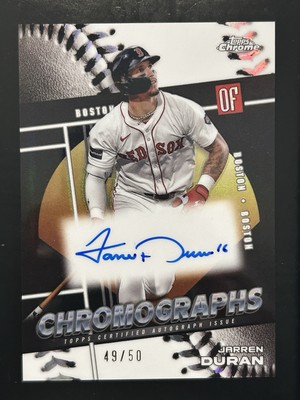 2025 Topps Chrome Jarren Duran Chromographs Autograph Gold 2025 Topps Chrome Jarren Duran Chromographs Autograph Gold