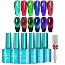 Cat Eye Gel Nail Polish 6 PCS Classical Magne...