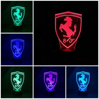 Ferrari 458 488 Sf90 Sp3 3D Led Lamp Customized Passion Gift Idea