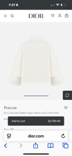 Dior ecru wool and cashmere peacoat
