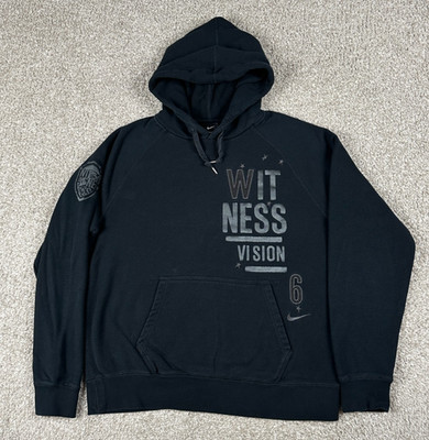 Nike x Lebron James Hoodie Mens Large Black Pullover Sweatshirt NBA Basketball