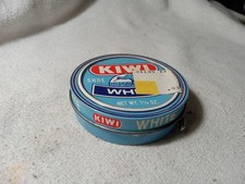 Vintage Kiwi White Shoe Polish Tin