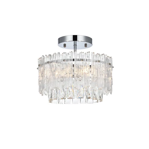 Elegant Lighting Emilia 12" Flush Mount, Chrome - 1780F12C - Picture 1 of 1